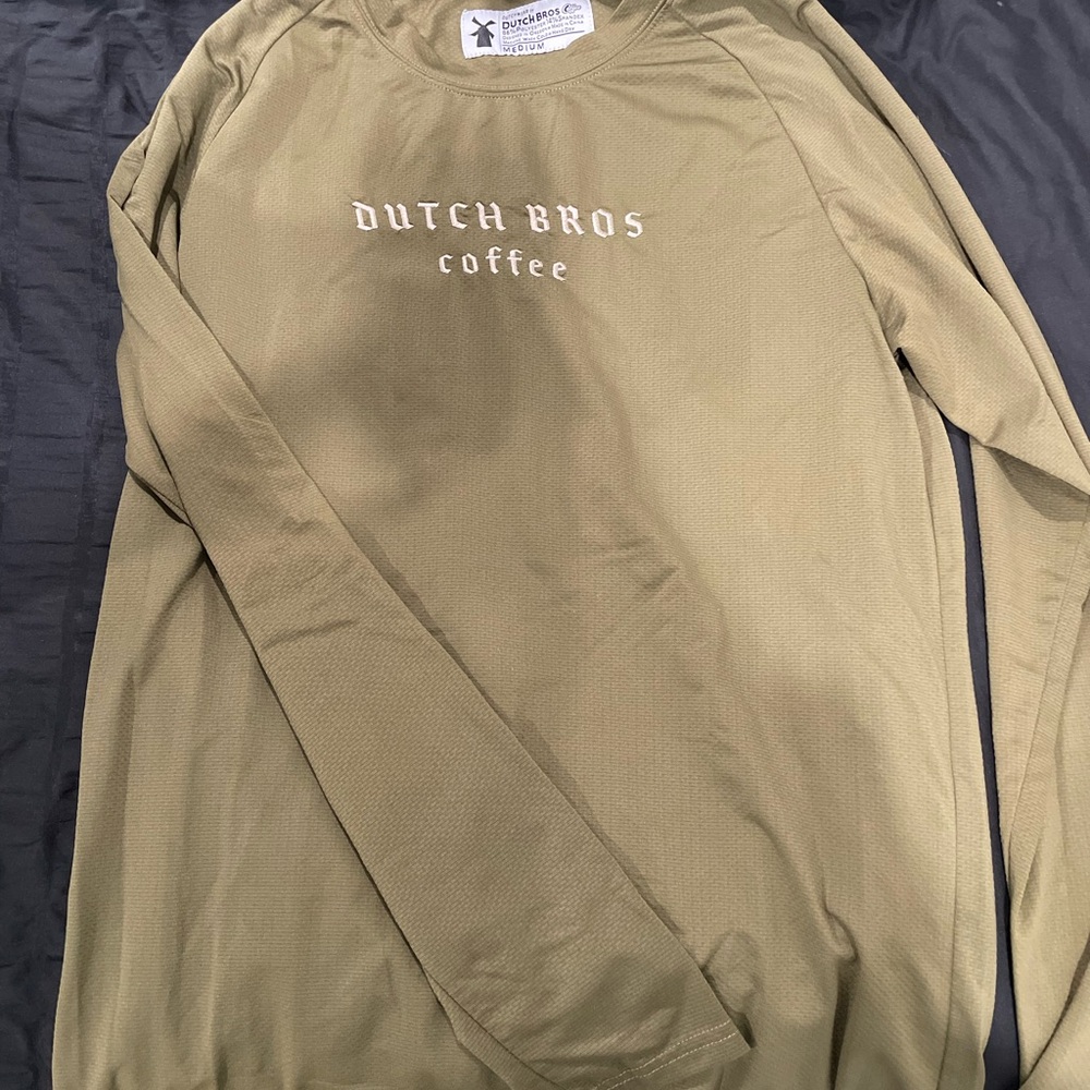 Dutch Bros Men's green long sleeve